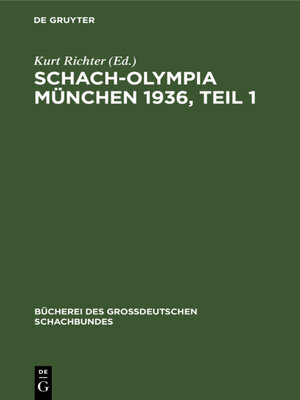 cover image of Schach-Olympia München 1936, Teil 1